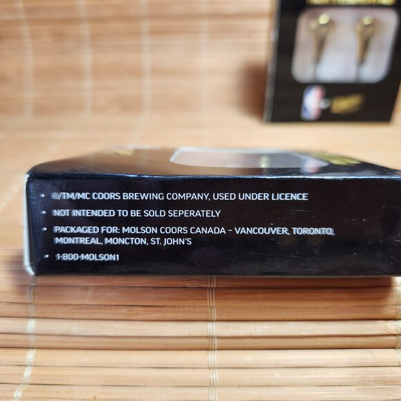 Miller Genuine Draft NBA Earbuds Black and Gold Lot of 2 Wired Coors Molson - Picture 5 of 6